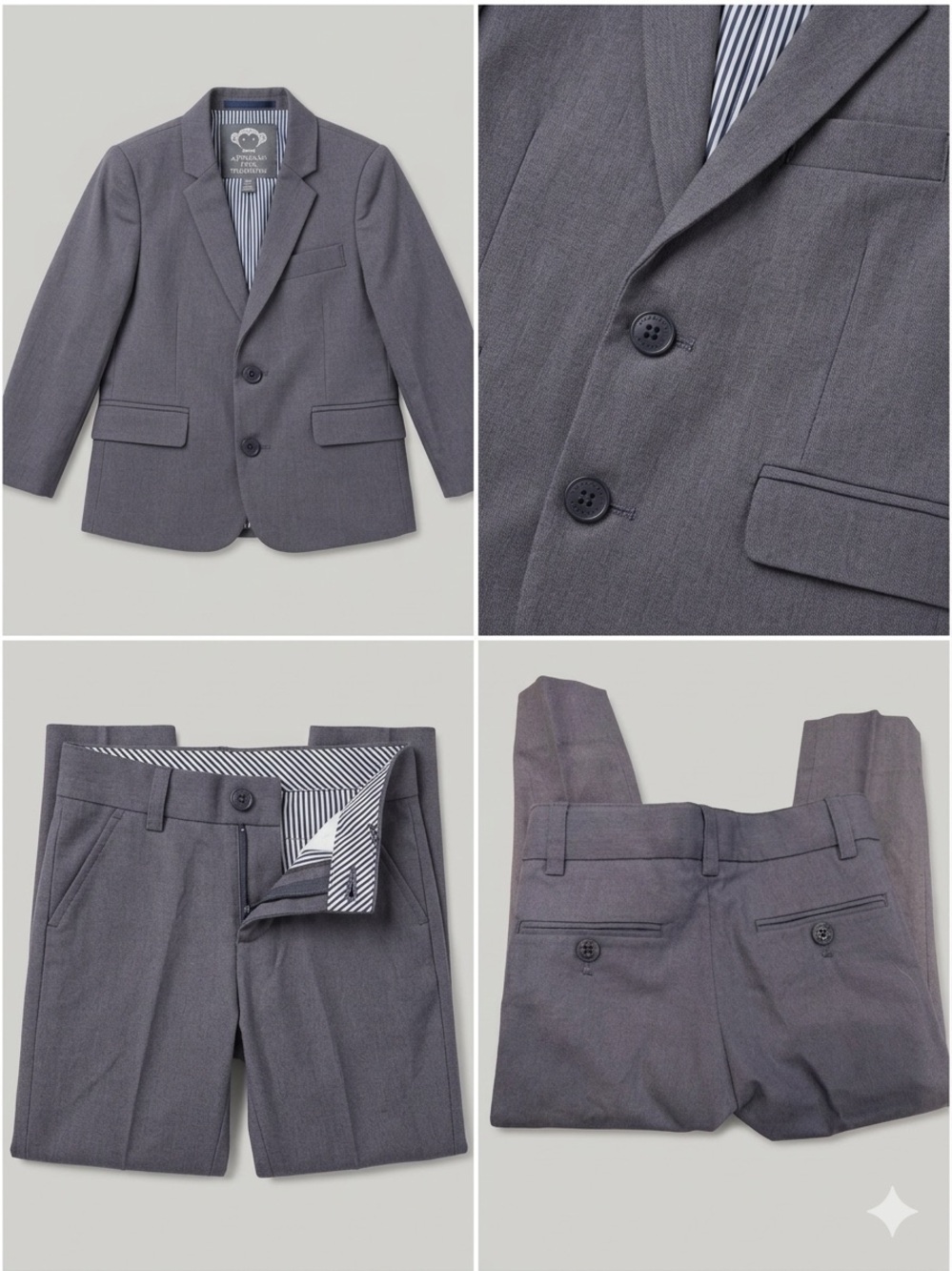 Appaman Gray Boys Blazer & pants Set